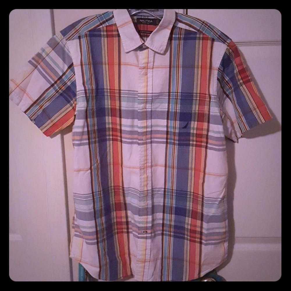 Plaid nautica multi colored shirt